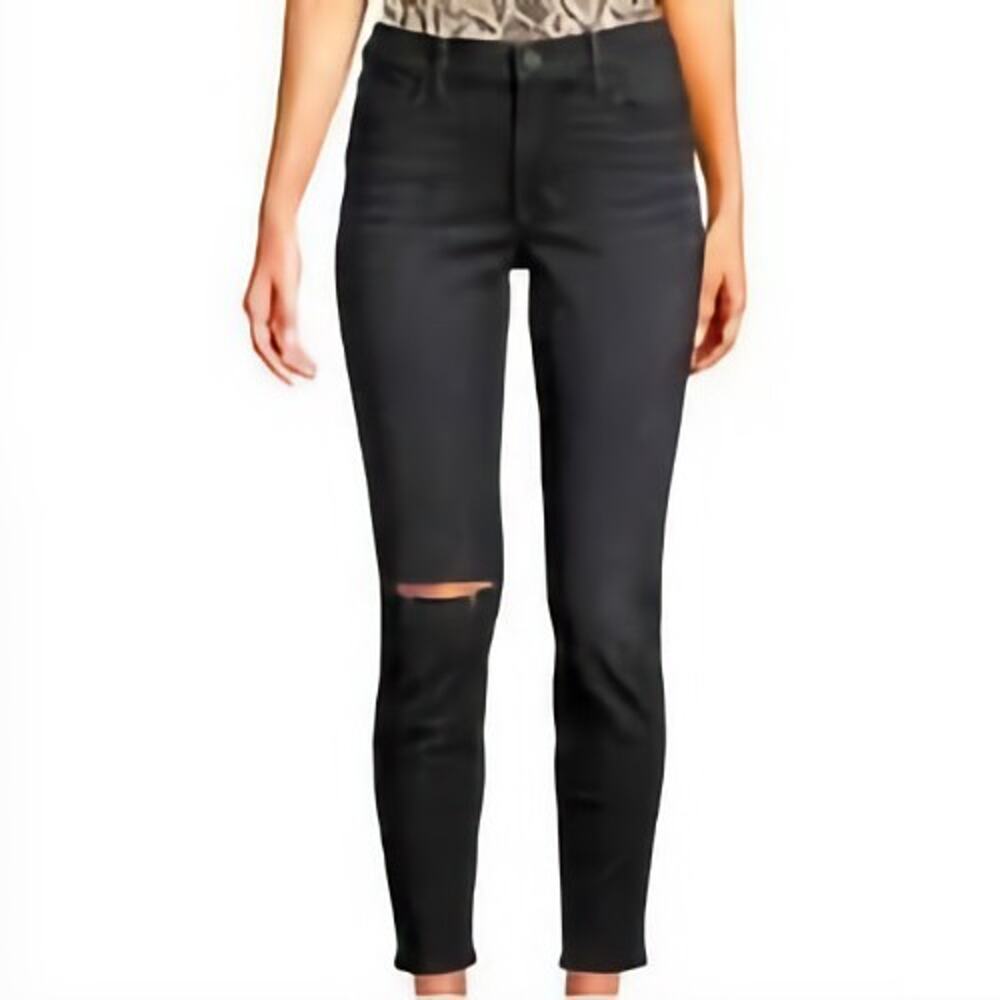 Hudson Jeans Womens 27 Black Natalie Miderise Super Skinny Ankle Stretch